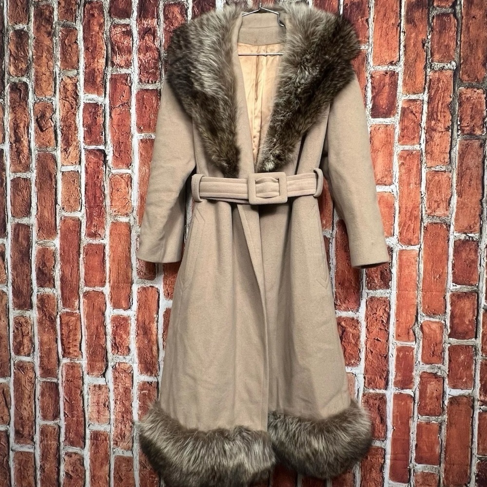 The American Way Women’s Wool Coat with Fur Collar – Vintage Rare - Picture 2 of 15